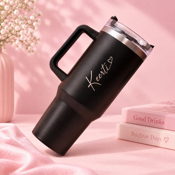 Personalized Black Coffee Tumbler - 1200 ML
