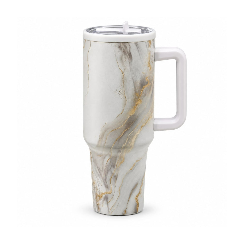 Marble Print Coffee Tumbler - 1200 ML