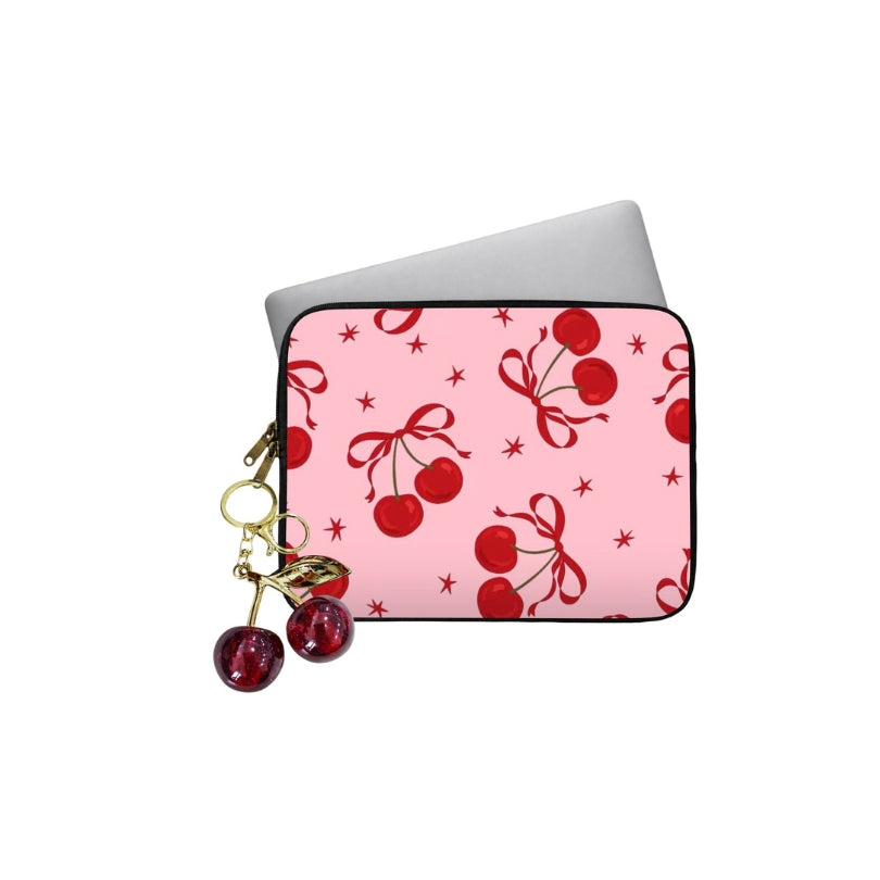 CHERRY CRUSH LAPTOP SLEEVE WITH CHARM