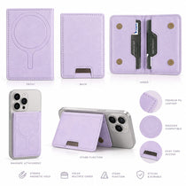 Lavender Flip MagSafe Wallet – Magnetic Card Holder