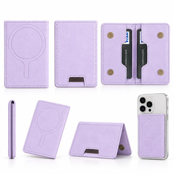 Lavender Flip MagSafe Wallet – Magnetic Card Holder