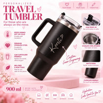 Personalized Black Coffee Tumbler - 1200 ML