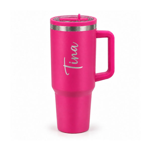 Hot Pink Coffee Tumbler - 1200 ML