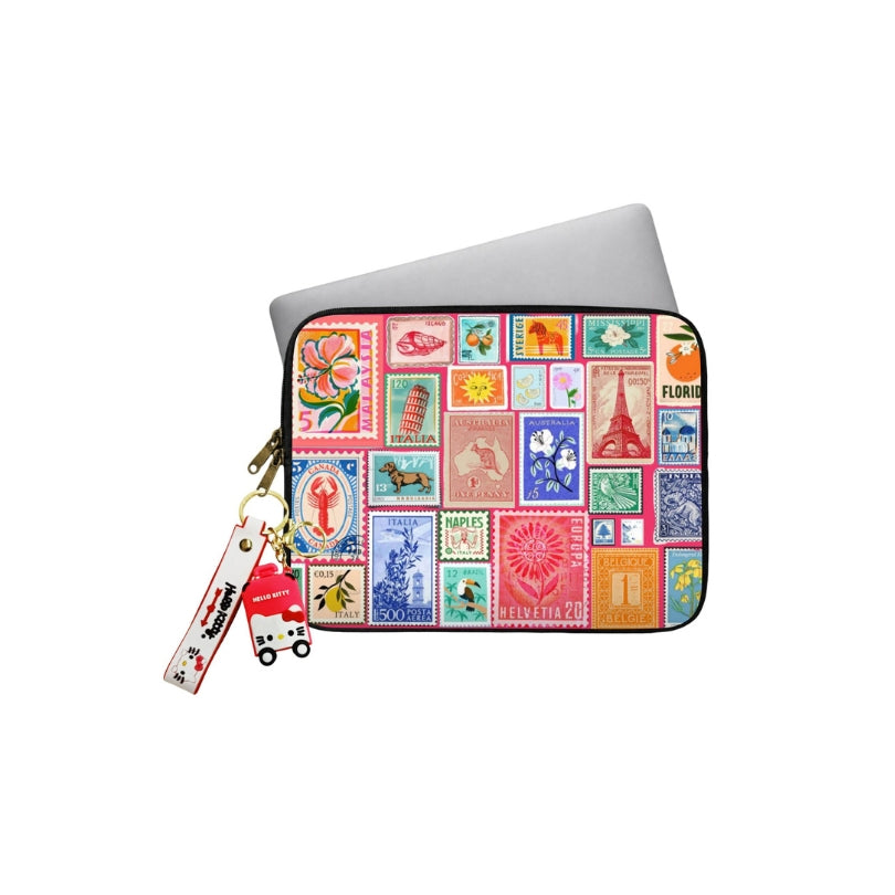CATCH FLIGHTS LAPTOP SLEEVE WITH CHARM