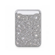 Magnetic MagSafe Sparkly Silver Glitter Wallet
