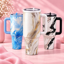 Marble Print Coffee Tumbler - 1200 ML