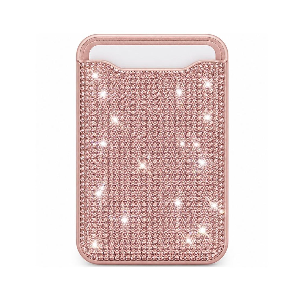 Magnetic MagSafe Sparkly Pink Glitter Wallet