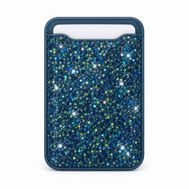 Magnetic MagSafe Sparkly Blue Glitter Wallet