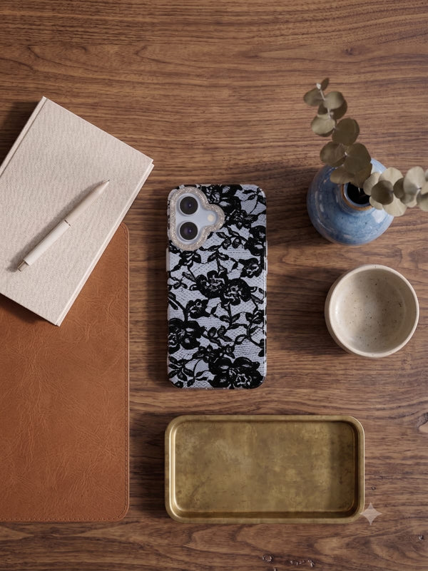 BLACK LACE IPHONE CASE