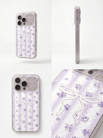 VIOLET BOW & BLOSSOM IPHONE CASE